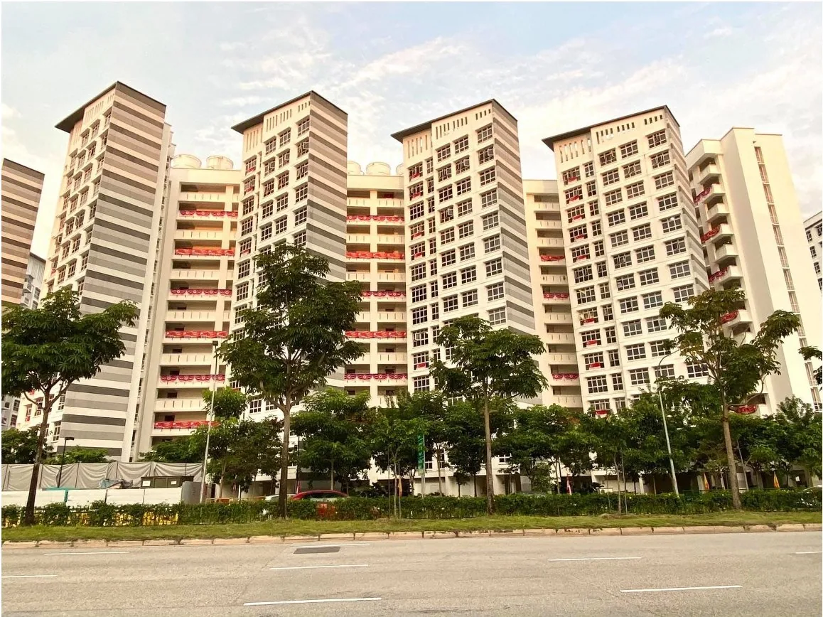 HDB residential blocks under construction
