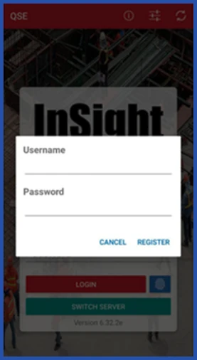 Secured user authentication and device registration in InSight QSE, screenshot 3