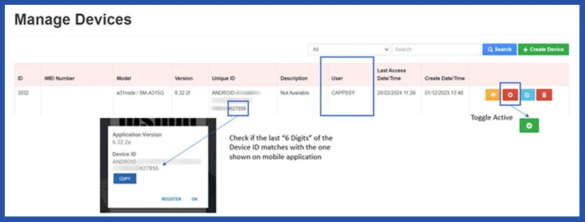 Secured user authentication and device registration in InSight QSE, screenshot 5