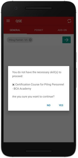 Worker skills and certification records in InSight QSE